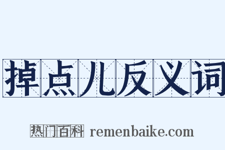 掉点儿反义词是什么意思的图片
